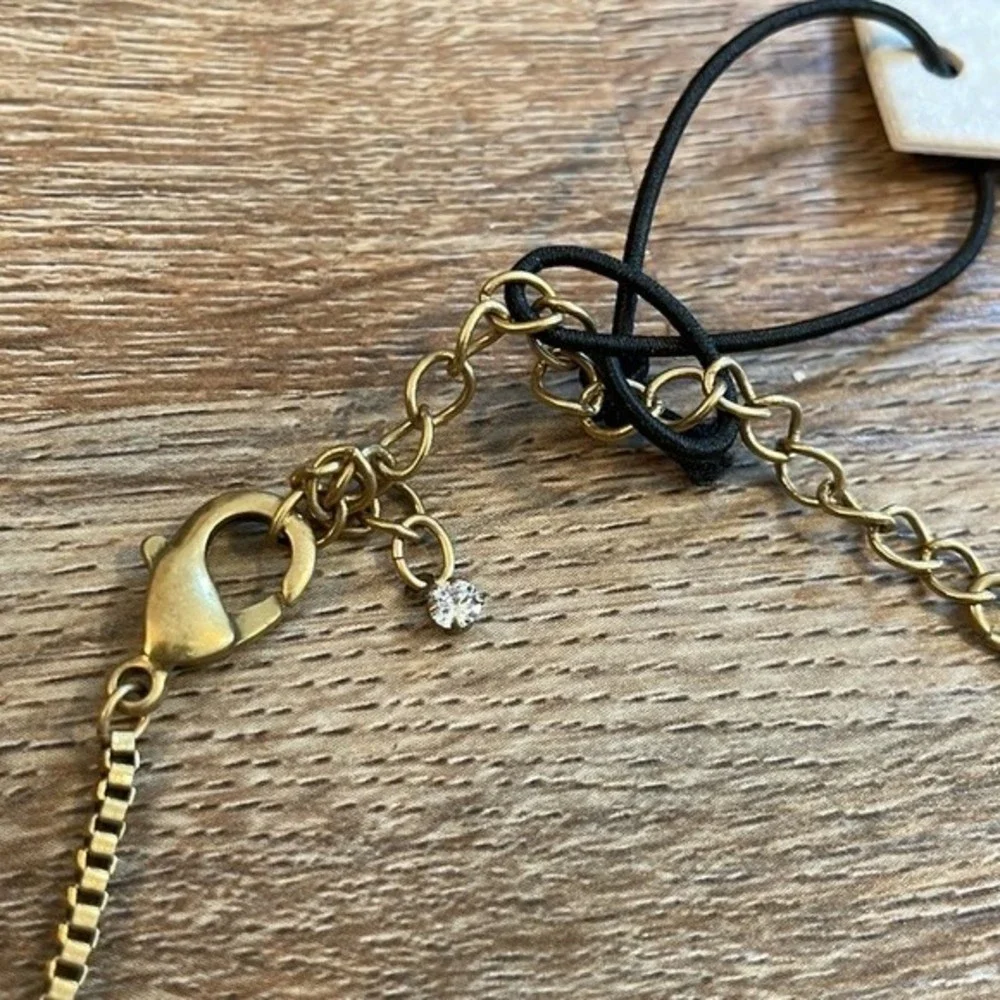 NWT Treasure & Bond Gold Rhinestone Boho Necklace